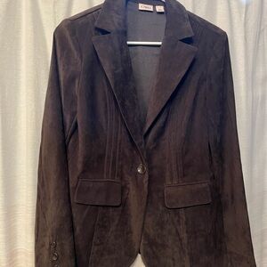 Cato Chocolate Brown Suede Blazer